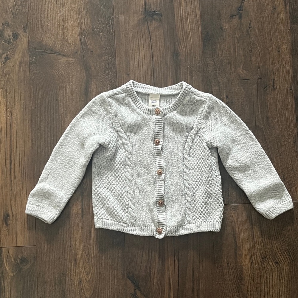 Baby B’gosh Gray Knit Cardigan